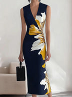 Lily | Strand Glam Elegantes Arbeitsplatz Festival Midikleid