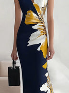Lily | Strand Glam Elegantes Arbeitsplatz Festival Midikleid
