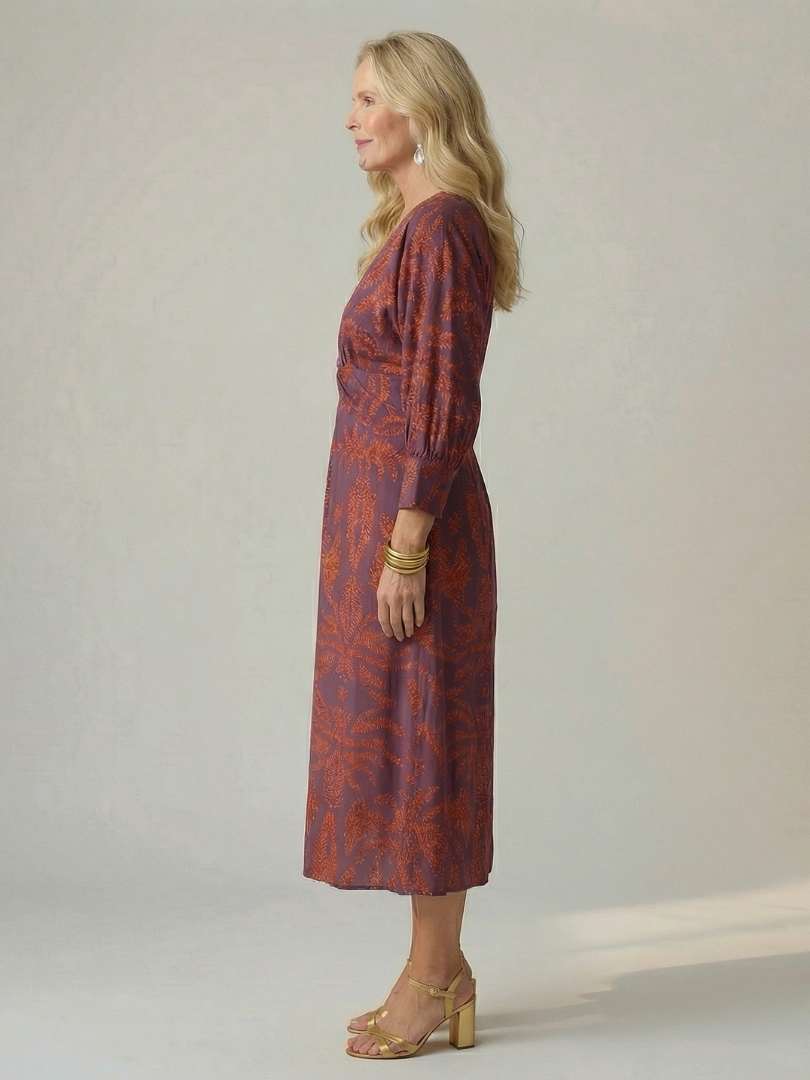 Lune | Natürliches Wickel-Midikleid