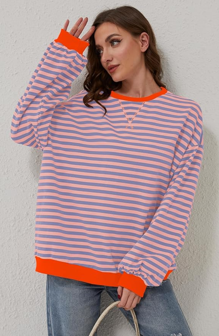 MANA | Gestreifter Oversized Sweater