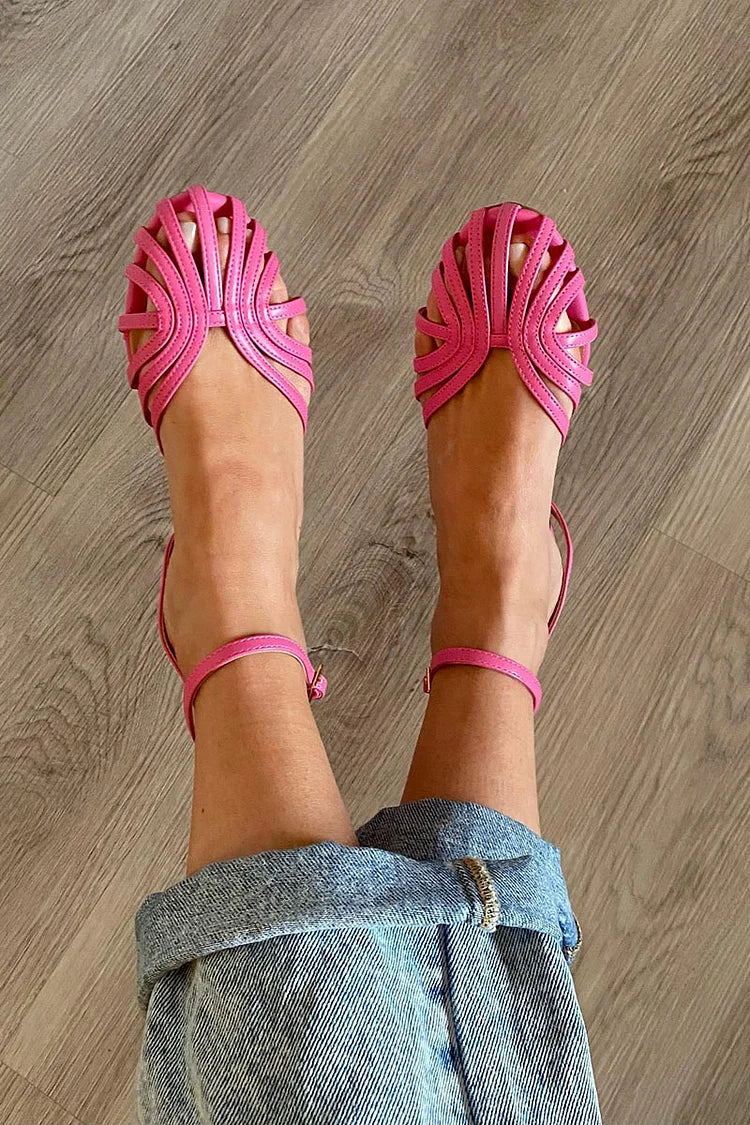 FLACHE GEWEBTE SANDALEN