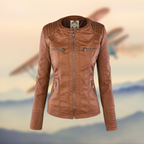 Corina | Kunstlederjacke mit Kapuze