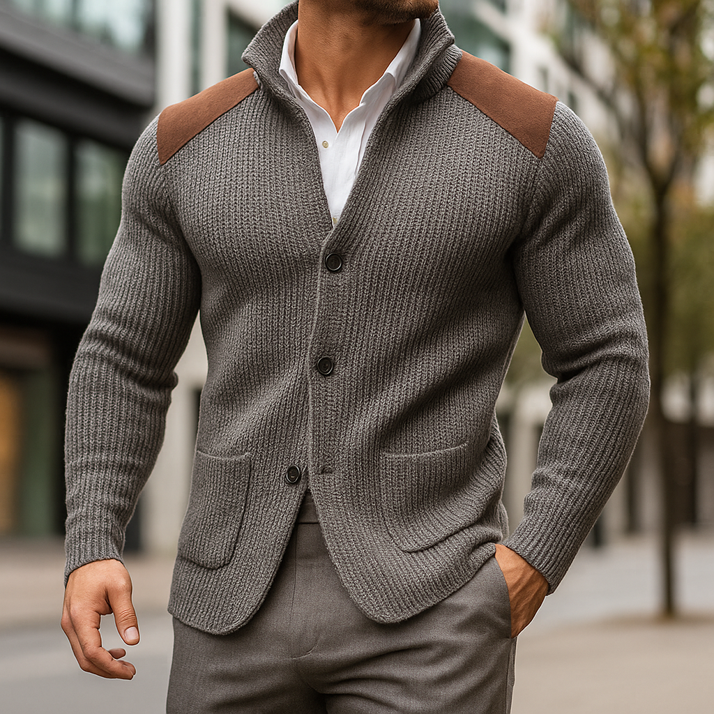 Camden | Strick-Cardigan mit Stehkragen