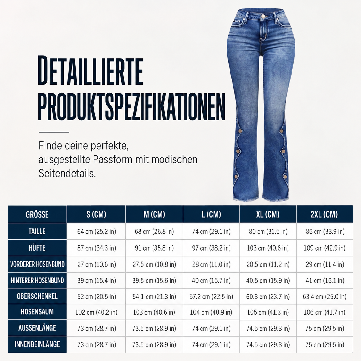 ⏰ Letzte Tage im Sale – 50 % Rabatt 💃 High-Waist Bootcut-Jeans im Used-Look für Damen