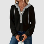 Trish™ Premium Gestrickter Langarm-Hoodie