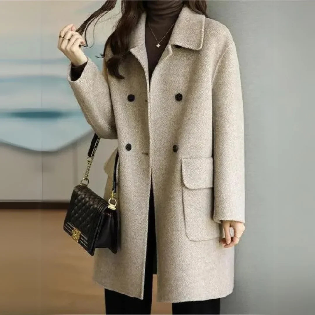 Rosemary | Warmer Mantel mit Taschen