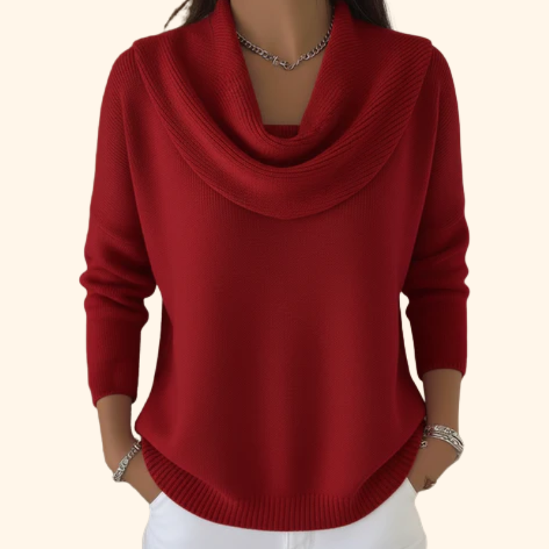 Felly | Strickpullover mit Drapiertem Ausschnitt