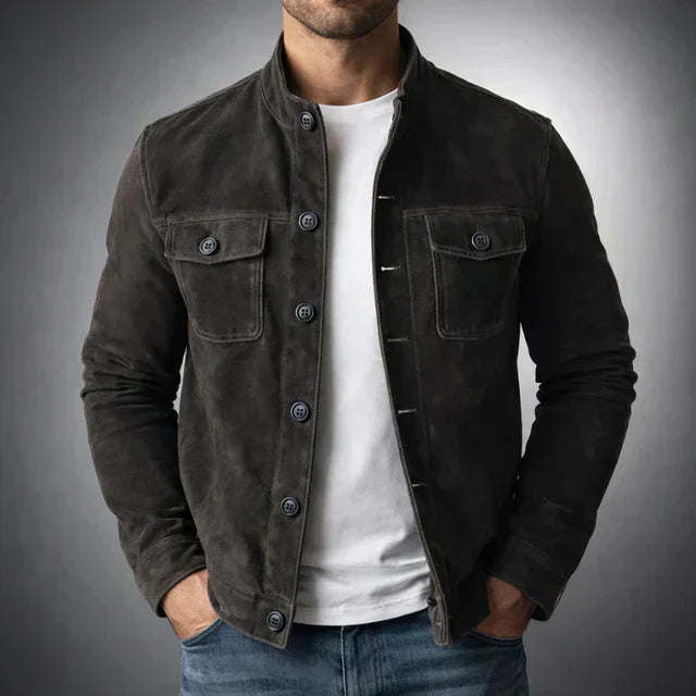 Knopflederjacke für Herren