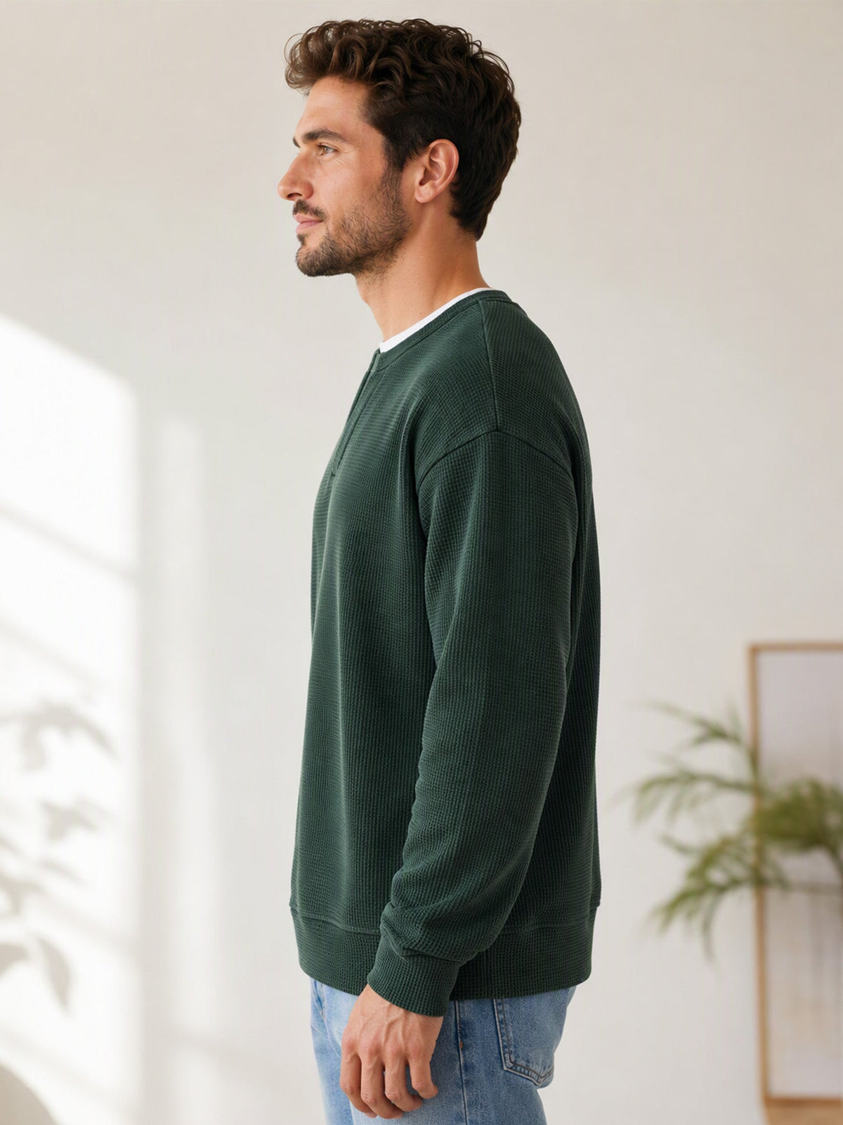 Lennard | Komfort-T-Shirt mit Waffelstruktur.
