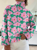 Angel | Rollkragenpullover mit Blumenmuster