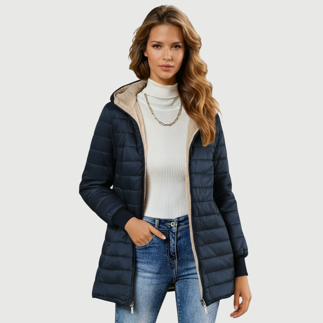 Arriane | Kapuzen-Wintermantel mit Fleece-Futter