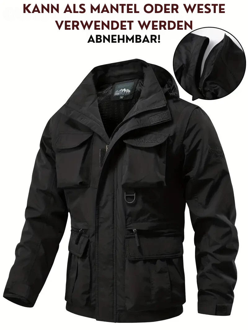 Evra | 2-in-1 Windjacke mit integrierten Handwärmern