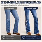 ⏰ Letzte Tage im Sale – 50 % Rabatt 💃 High-Waist Bootcut-Jeans im Used-Look für Damen