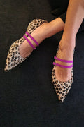 LEOPARDEN-ESCARPINS MIT DOPPELTEM ARMBAND