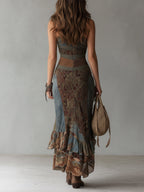 Truus | Vintage Floral Maxi Kleid