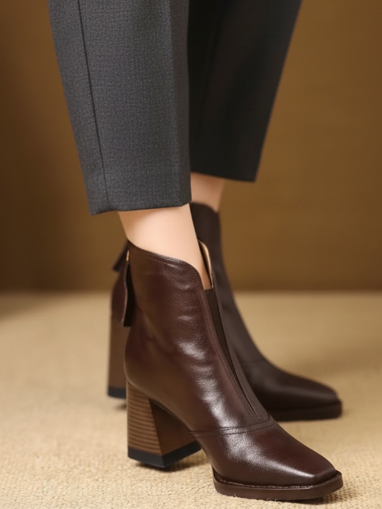 Jannete | Leder-Stiefeletten