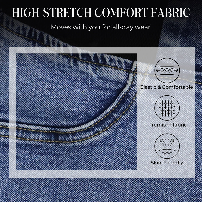 Damen Hochbundige Stretch Jeans