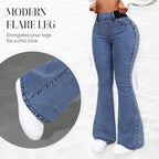 Damen Hochbundige Stretch Jeans
