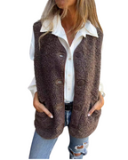 Julietta | Ärmelloser Cardigan mit Knöpfen und warmer Ausführung