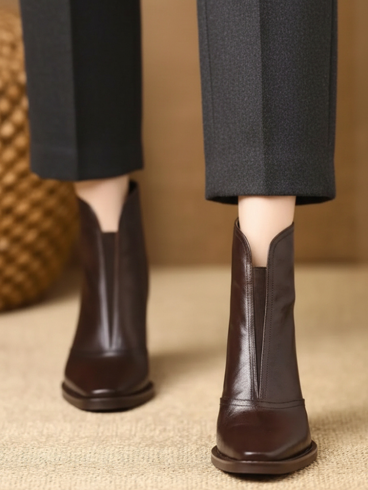 Jannete | Leder-Stiefeletten