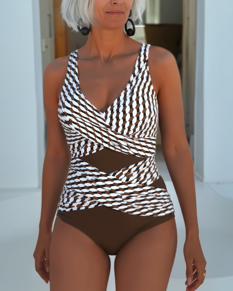Ashley | Badeanzug mit Überkreuz-Design