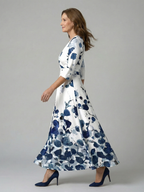 Celine | Midi-Kleid mit Kreuzwickel-Ausschnitt