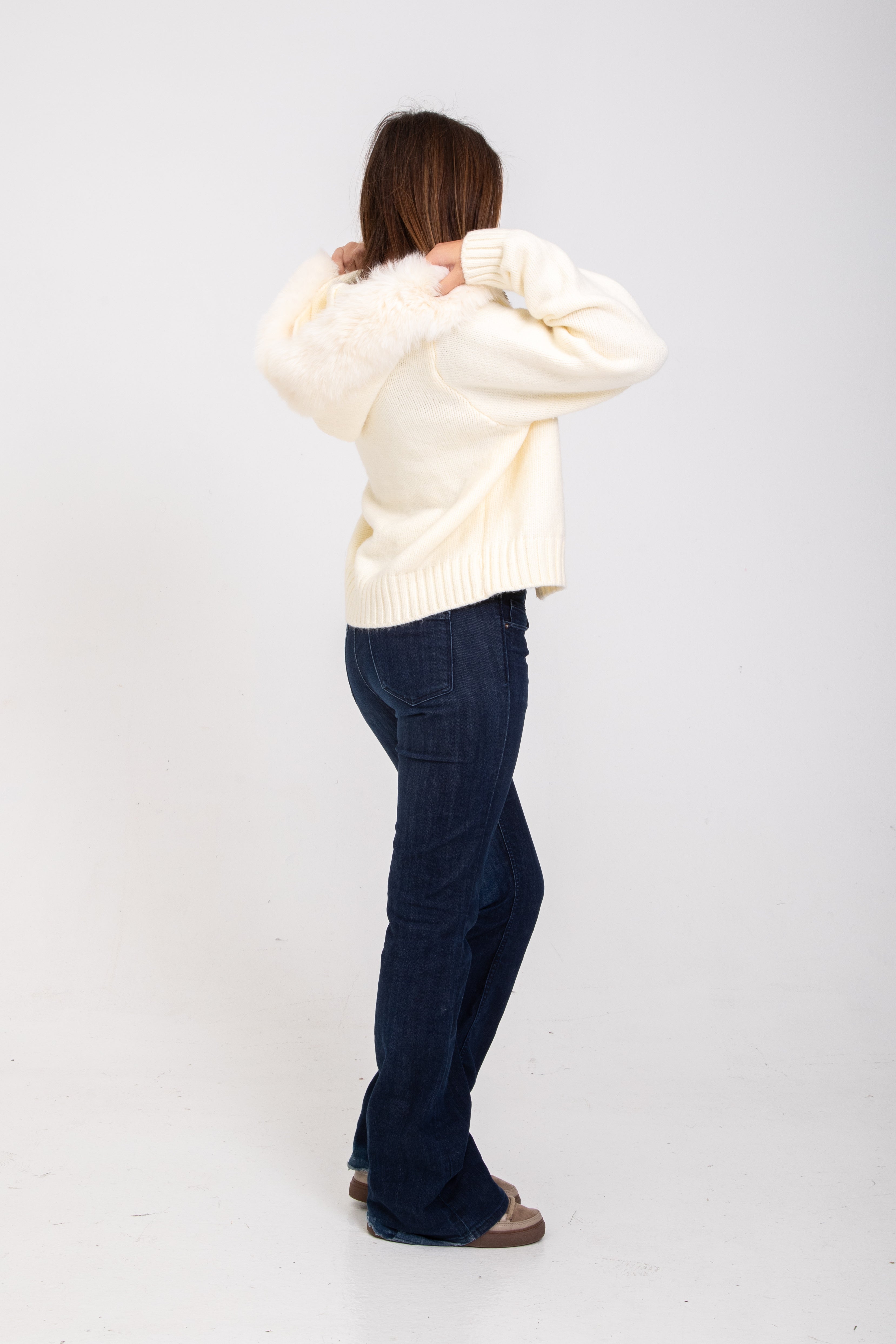 Alicia | Jacke mit Fellkapuze