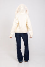 Alicia | Jacke mit Fellkapuze