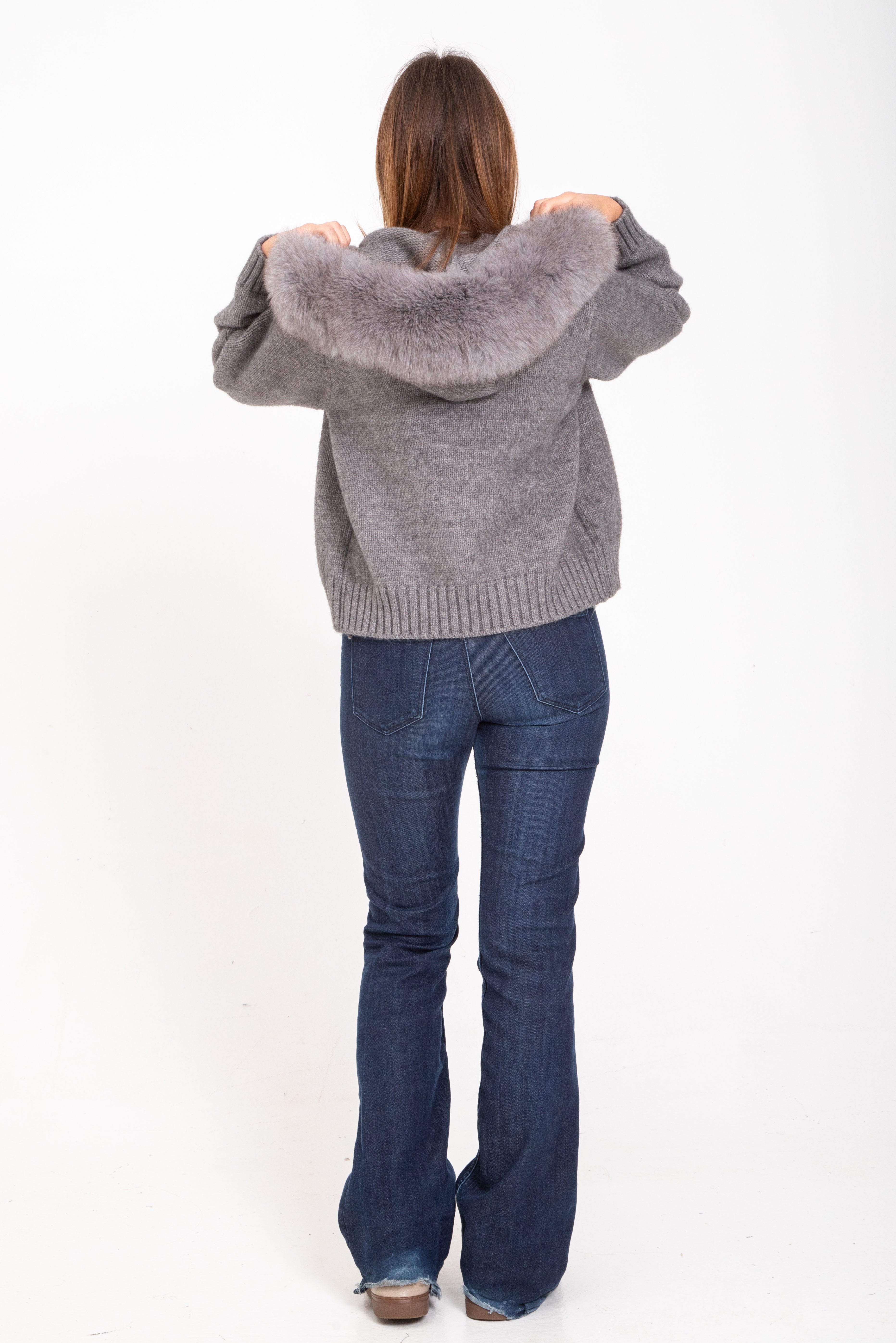 Alicia | Jacke mit Fellkapuze