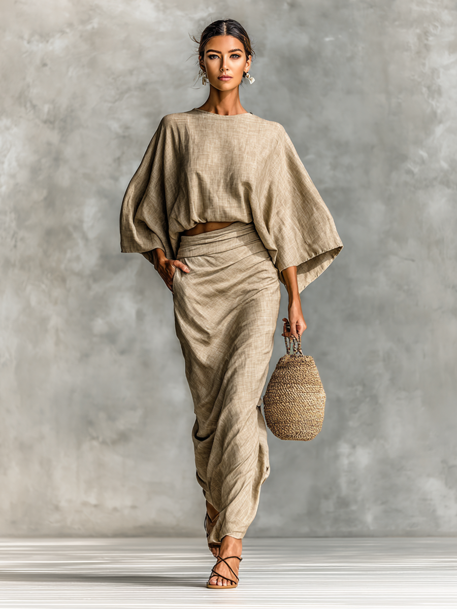 Lena | Zweiteiliges Baumwoll Leinen Set