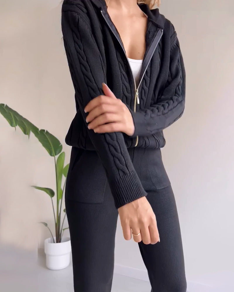 Antonia | Zweiteiliges Jacquard-Set