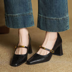 Marleon Leder Riemchen Pumps