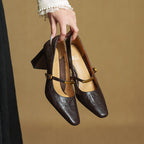 Marleon Leder Riemchen Pumps