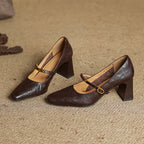 Marleon Leder Riemchen Pumps