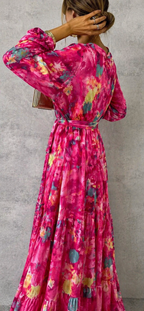 Sage | Floral Wickelkleid