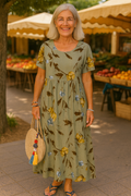 Lucie | Vintage Floral Maxi-Kleid