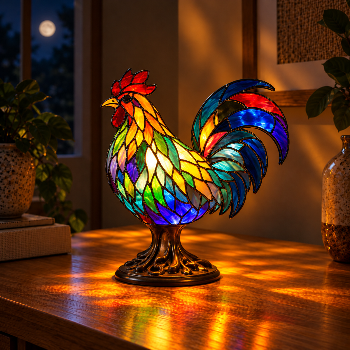 Ollie – Kleurrijke Haan Lamp