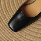 Oriel Leder Quadrat Pumps