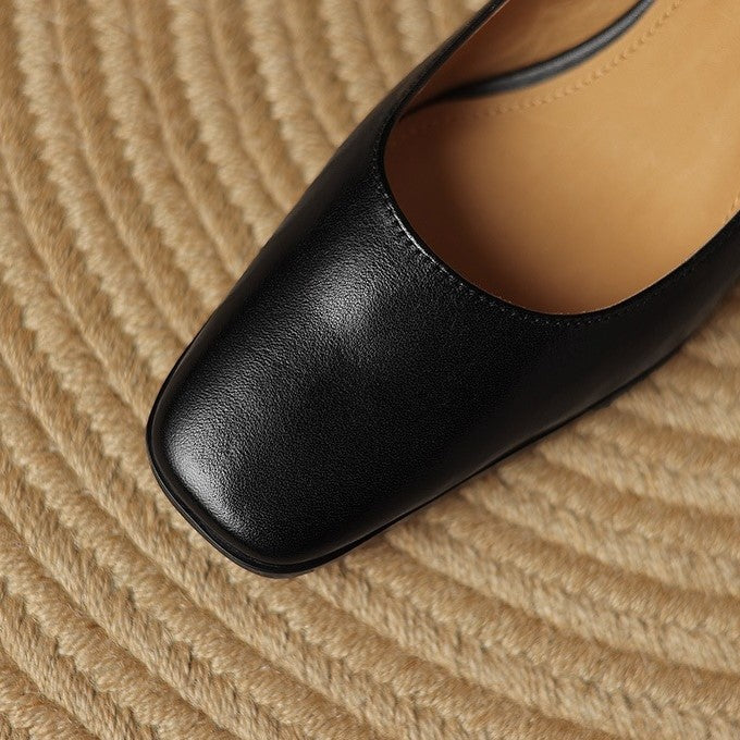 Oriel Leder Quadrat Pumps