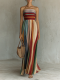 Lina | Farbenfrohes Ärmelloses Maxikleid