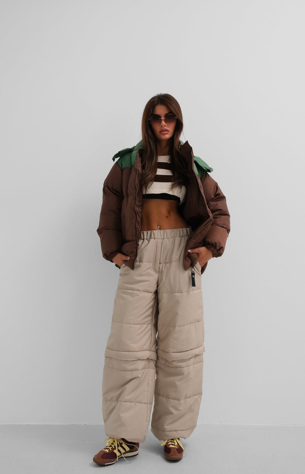 Nadja | Bicolor Kapuzenmantel