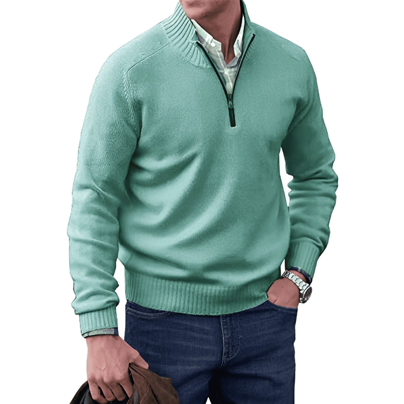 Tim | Hochkragen-Pullover mit Reißverschluss