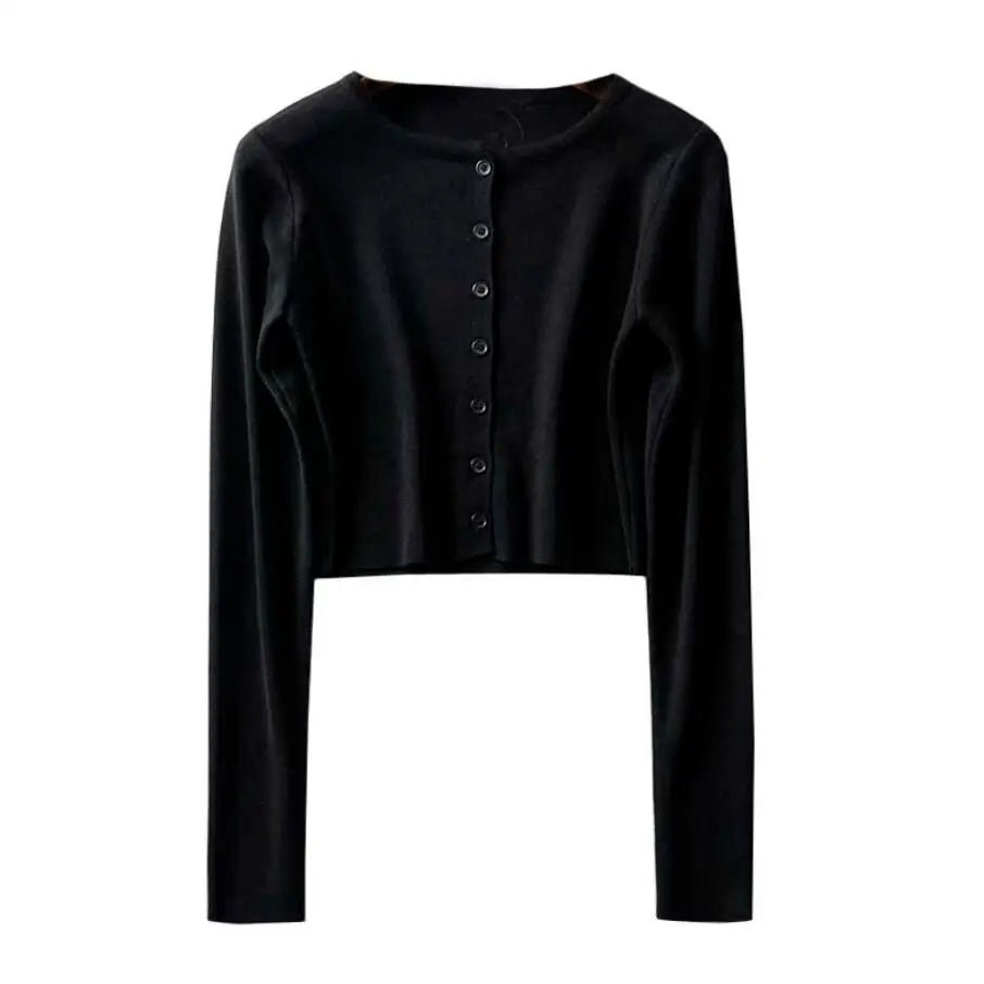 Erika | Crop-Top-Pullover mit Knöpfen