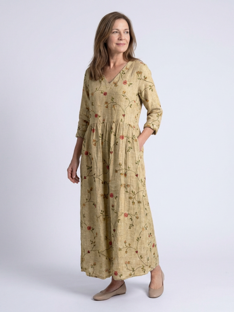 MARINA | BLUMEN MAXIKLEID