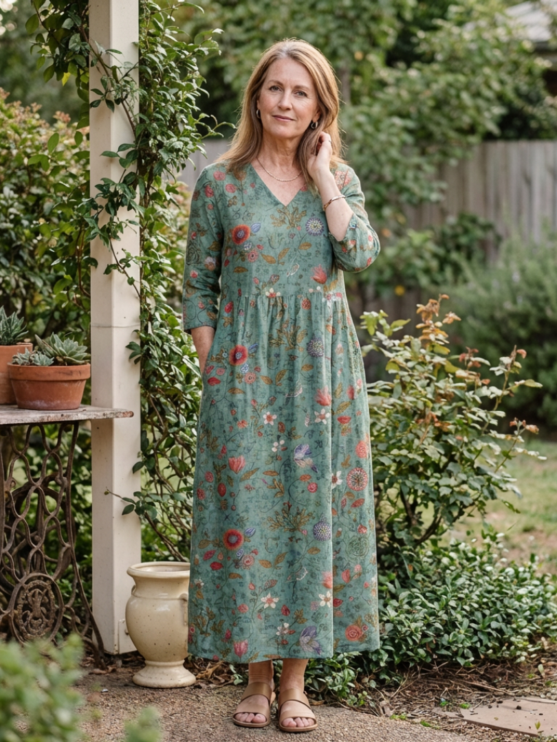MARINA | BLUMEN MAXIKLEID