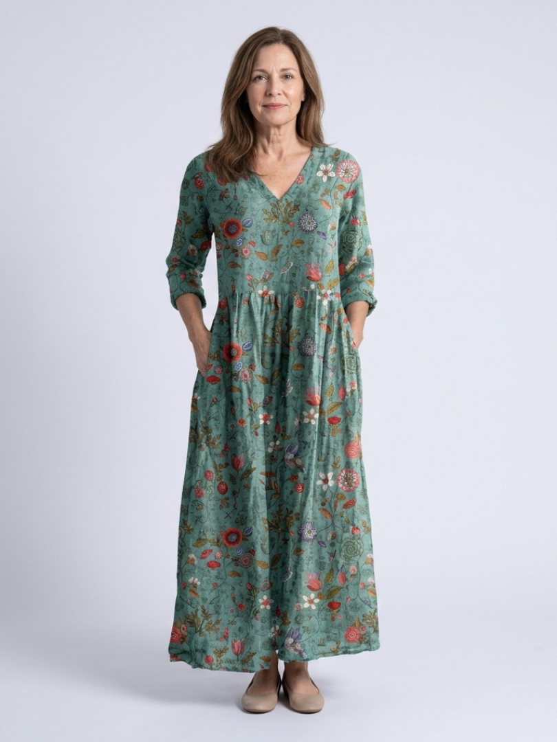 MARINA | BLUMEN MAXIKLEID