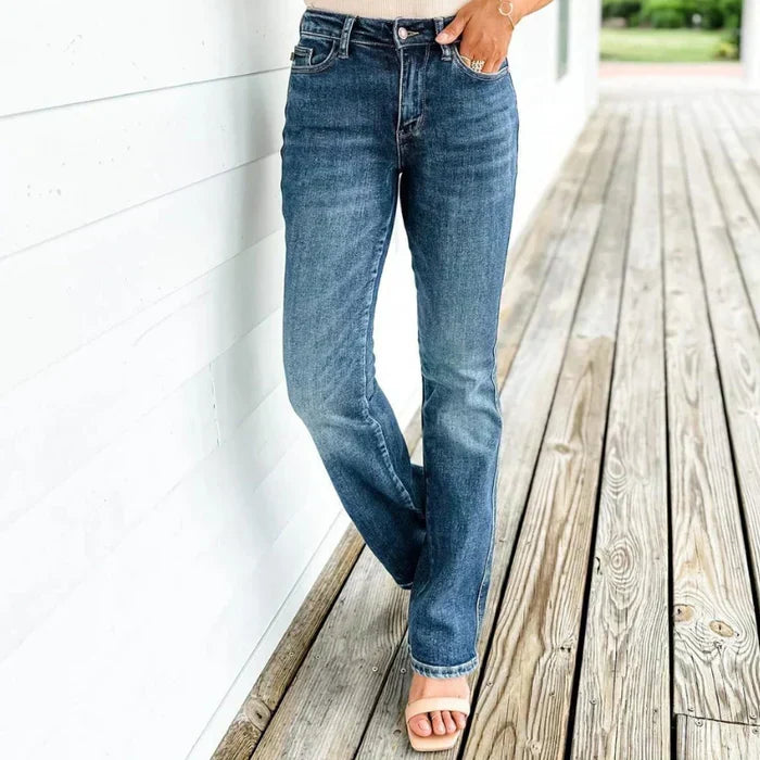 Roswitha | Hochgeschnittene Gerade Jeans