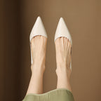 Ceyra Leder Kitten Heels