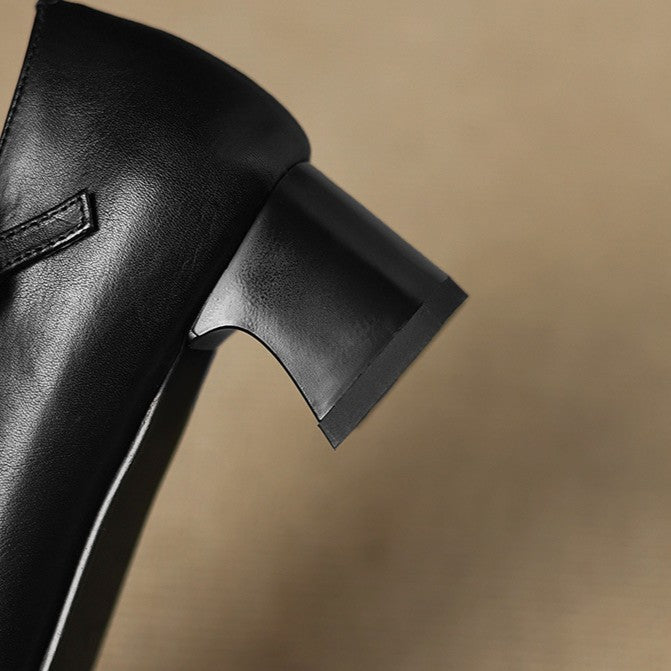 Marvane Leder Kitten Heels