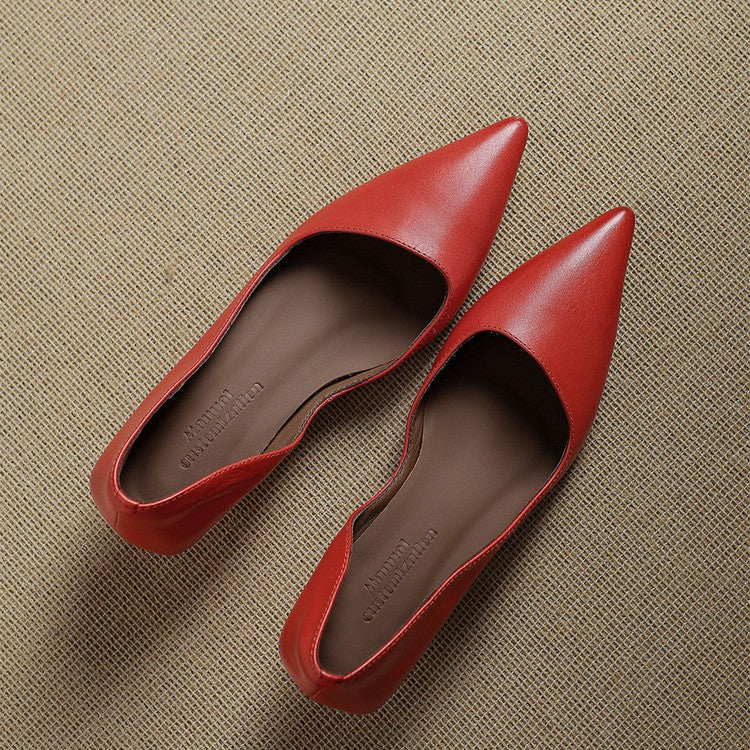Orlisse Leder Kitten Heel Pumps